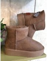 BOTA AUSTRALIANA PLATAFORMA TAUPE CREMALLERA