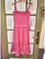 VESTIDO FUCSIA TIRANTES Y GOMAS