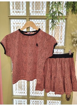 CAMISETA CON FALDA LEOPARDO