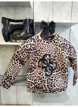 SUDADERA GUESS LEOPARDO