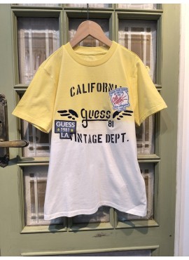 CAMISETA GUESS BICOLOR ANARILLO/BLANCO