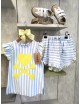 CAMISETA Y SHORT A CELESTE