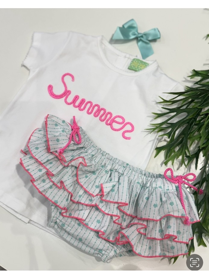 CAMISETA Y RANA VOLANTES TRÉBOL