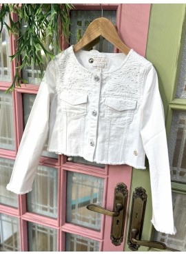 CAZADORA VAQUERA GUESS BLANCA