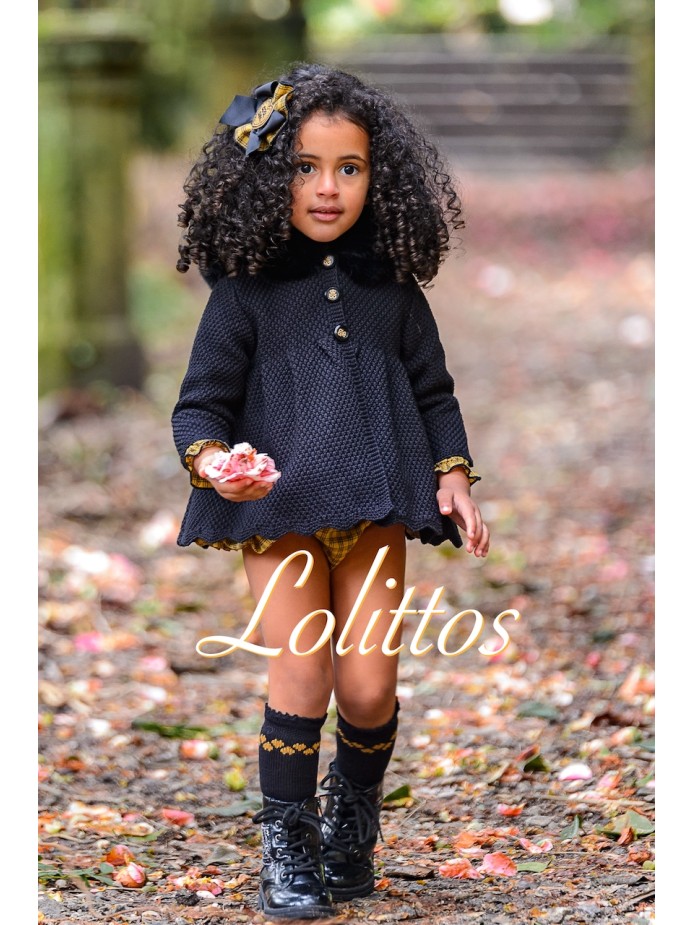 abrigo punto para niña