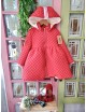 abrigo rojo para niña