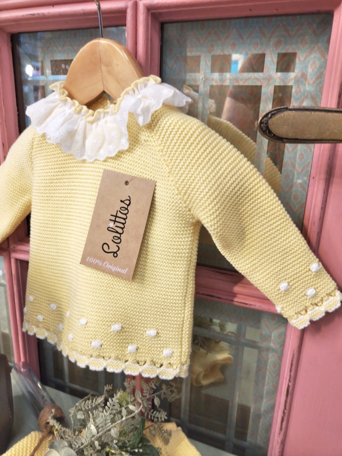 JUBÓN CON POLAINA Y CAPOTA AMARILLO ADEL LOLITTOS