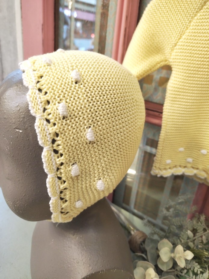 JUBÓN CON POLAINA Y CAPOTA AMARILLO ADEL LOLITTOS