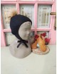 Gorro de punto negro para bebe
