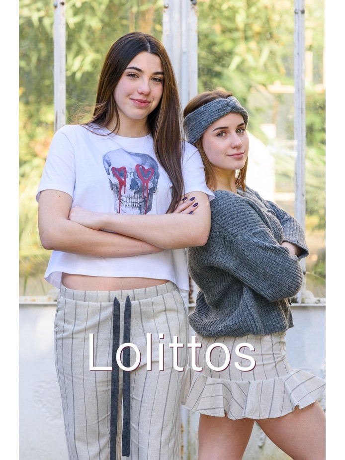 Diadema punto gris niña