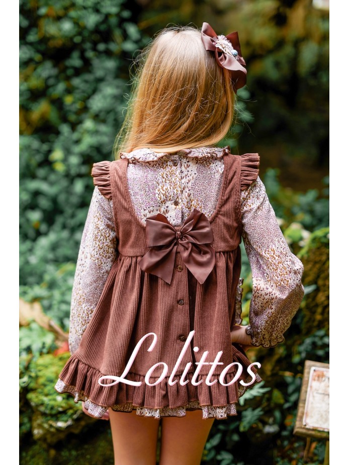 Vestido niña marrón