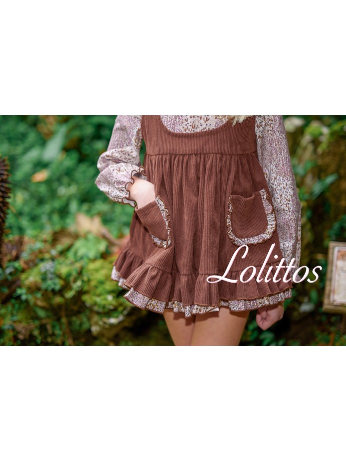 Vestido niña marrón