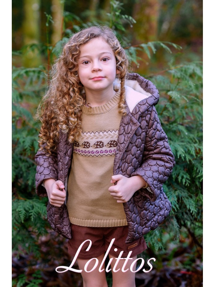 Abrigo marrón niño