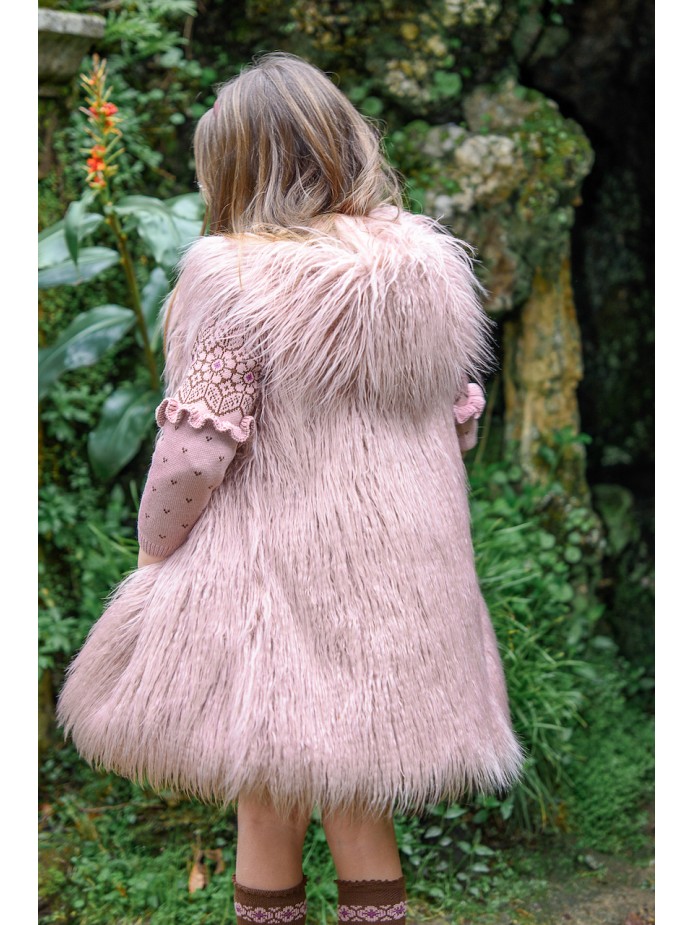 Chaleco rosa palo niña.