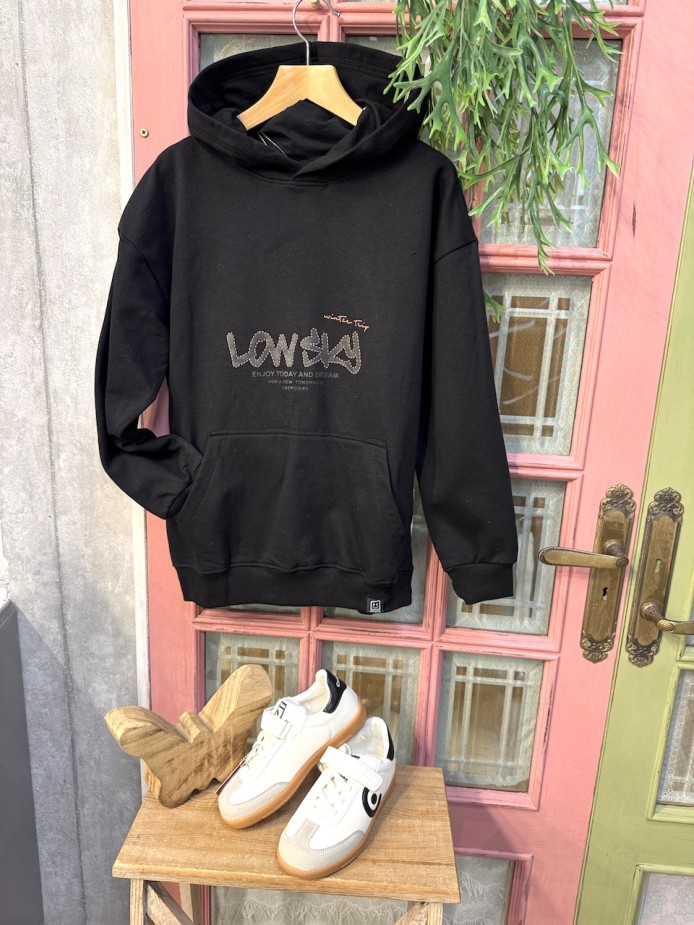 SUDADERA NEGRO LOW SKY