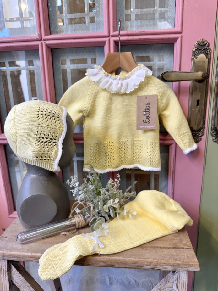 JUBÓN CON POLAINA Y CAPOTA AMARILLO ONIX