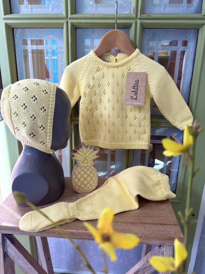 JUBÓN CON POLAINA Y CAPOTA AMARILLO PRETTY LOLITTOS