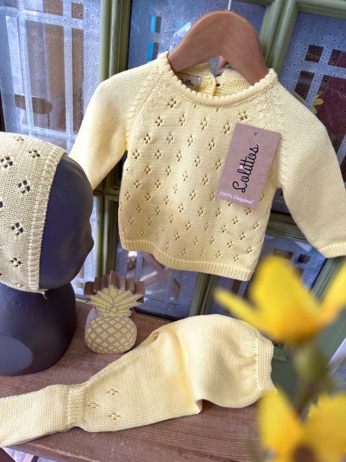 JUBÓN CON POLAINA Y CAPOTA AMARILLO PRETTY LOLITTOS