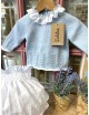 JUBÓN CON CUBRE BEBÉ CELESTE ÓNIX LOLITTOS