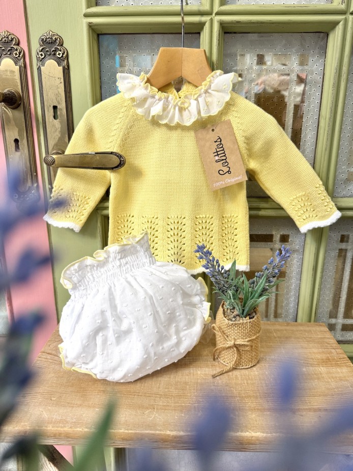 JUBÓN CON CUBRE BEBÉ AMARILLO ONIX LOLITTOS