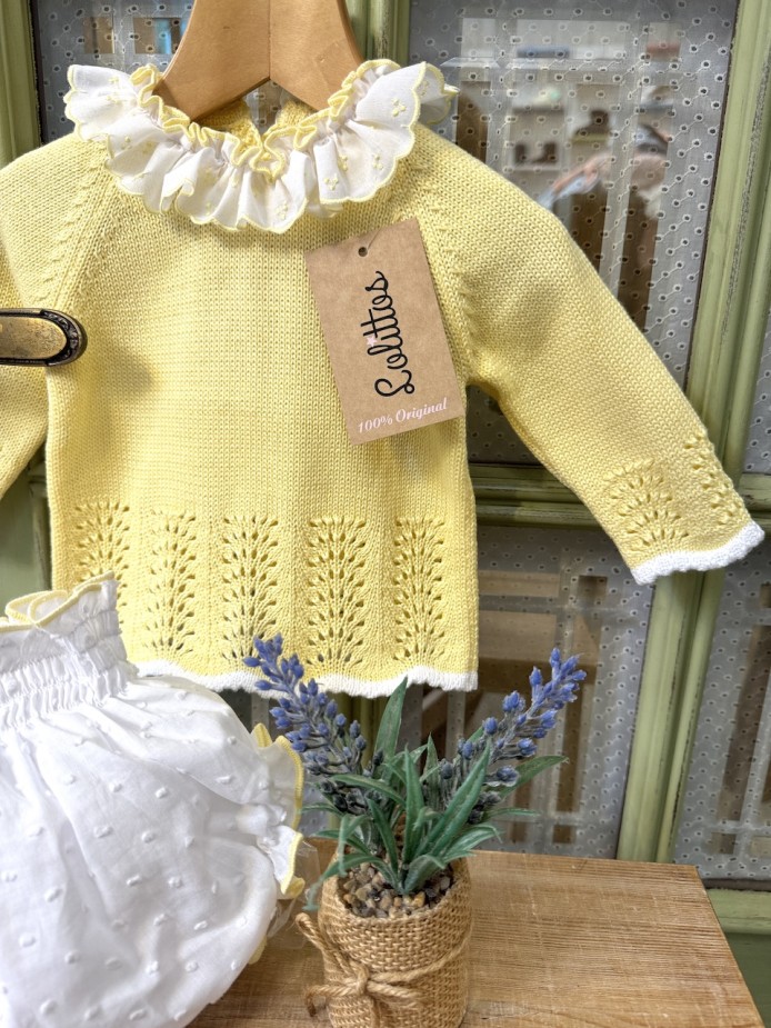 JUBÓN CON CUBRE BEBÉ AMARILLO ONIX LOLITTOS