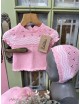 COJUNTO PUNTO PARA BEBE EN ROSA