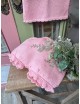 COJUNTO PUNTO PARA BEBE EN ROSA