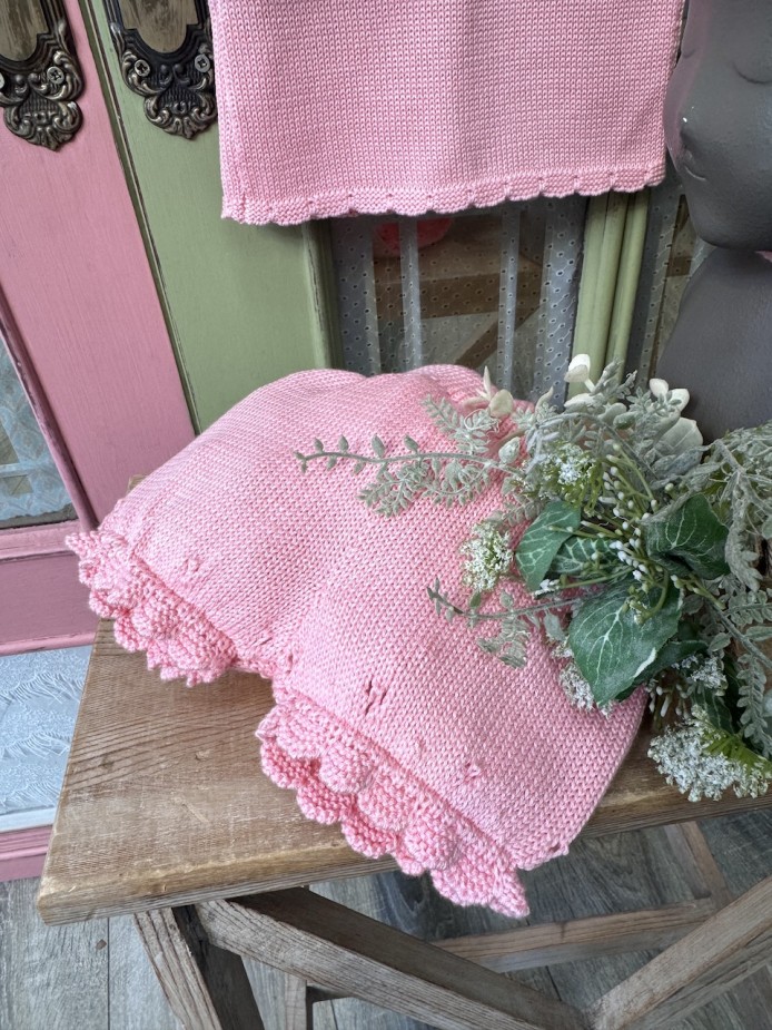 COJUNTO PUNTO PARA BEBE EN ROSA