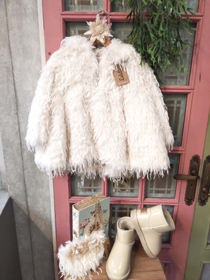 ABRIGO BEIGE NIÑA CEREMONIA