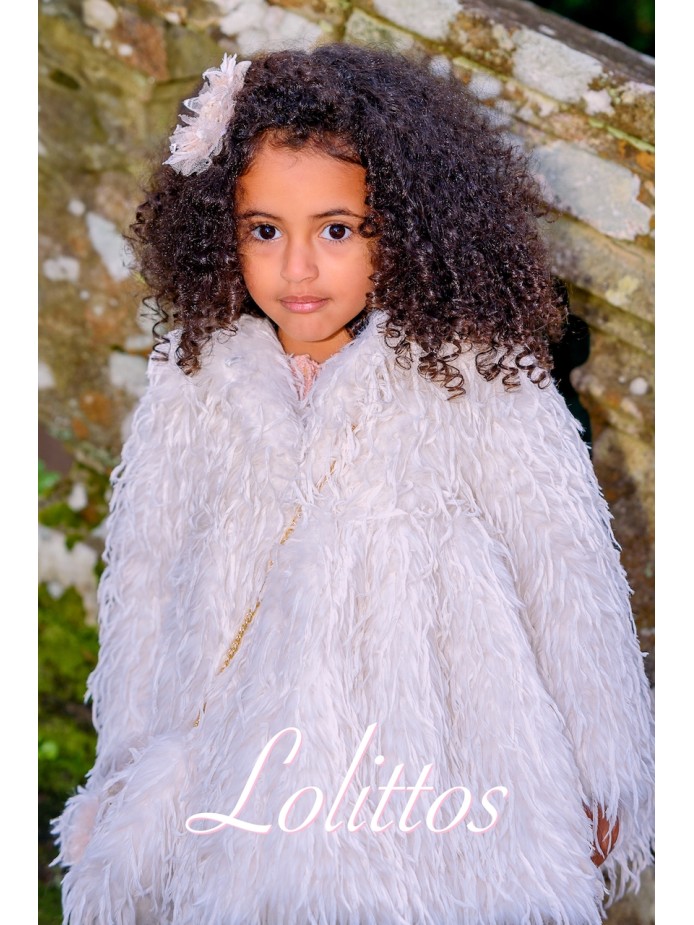 ABRIGO BEIGE NIÑA CEREMONIA