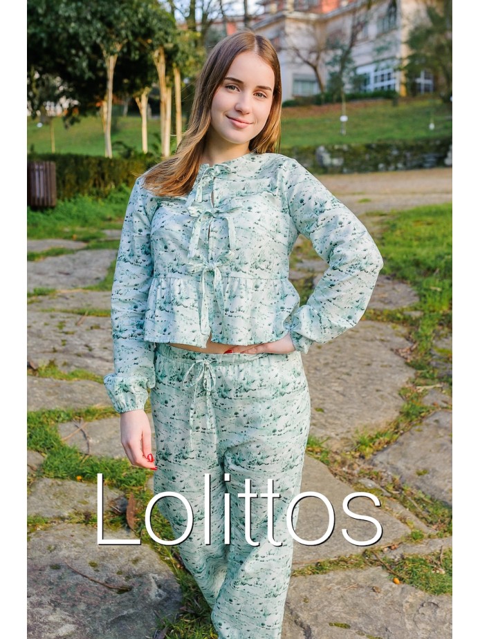 PANTALÓN PALAZZO ESCARLET VERDE LOLITTOS