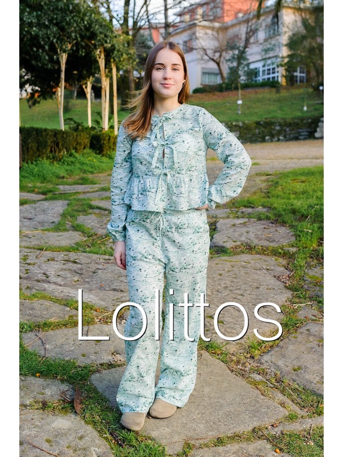 PANTALÓN PALAZZO ESCARLET VERDE LOLITTOS