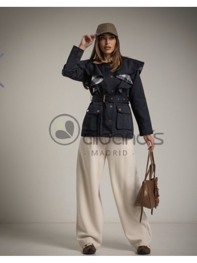 Trench mujer azul marino