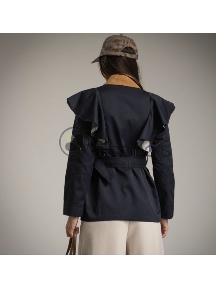 Trench mujer azul marino