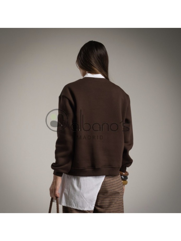 SUDADERA MUJER MARRÓN