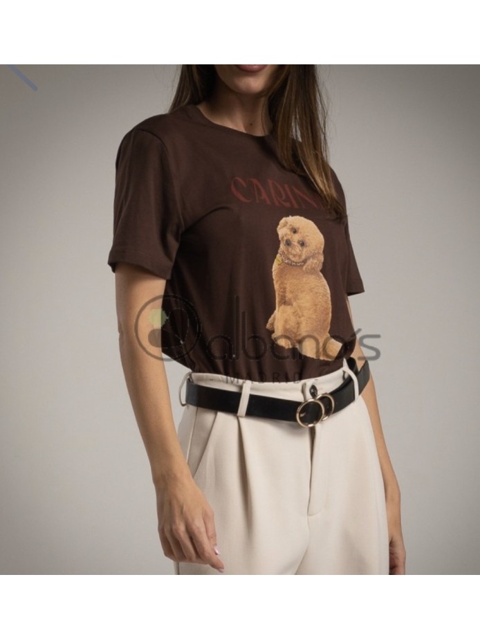 CAMISETA CARINA MARRÓN