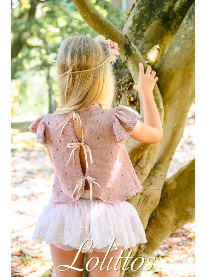 TOP PUNTO Y CUBRE/FALDA DUQUESITA