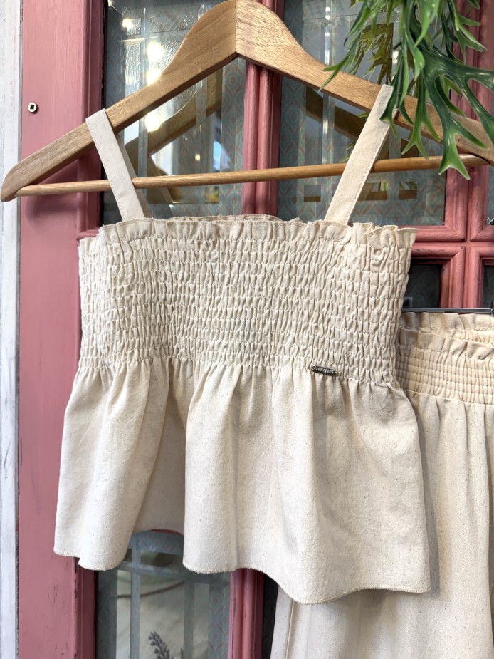 TOP Y PANTALÓN LINO ARENA