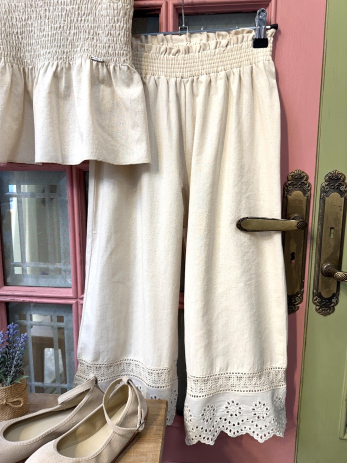 TOP Y PANTALÓN LINO ARENA