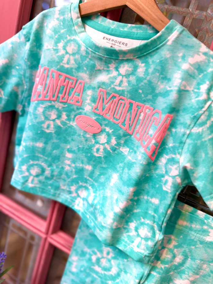 CAMISETA CROP Y CICLISTA SANTA MONICA ENERGIERS