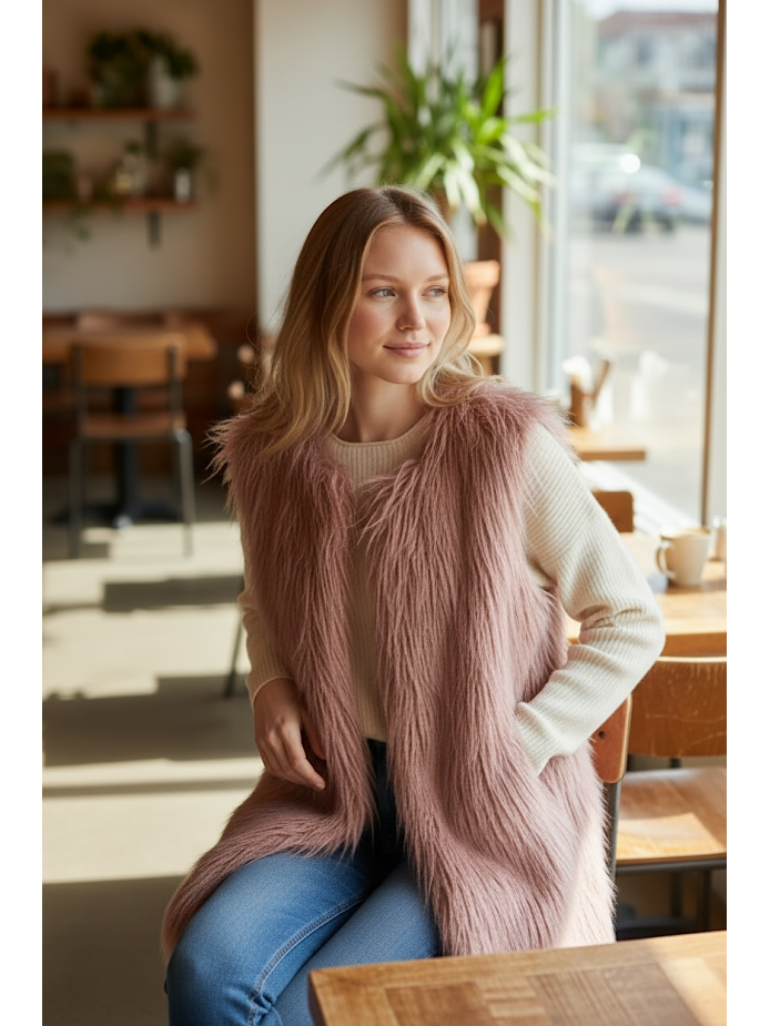 CHALECO PELO RIZO CANALÉ LOLITTOS