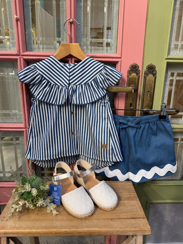 CAMISA Y SHORT RAYAS MARINERAS JOSÉ VARÓN