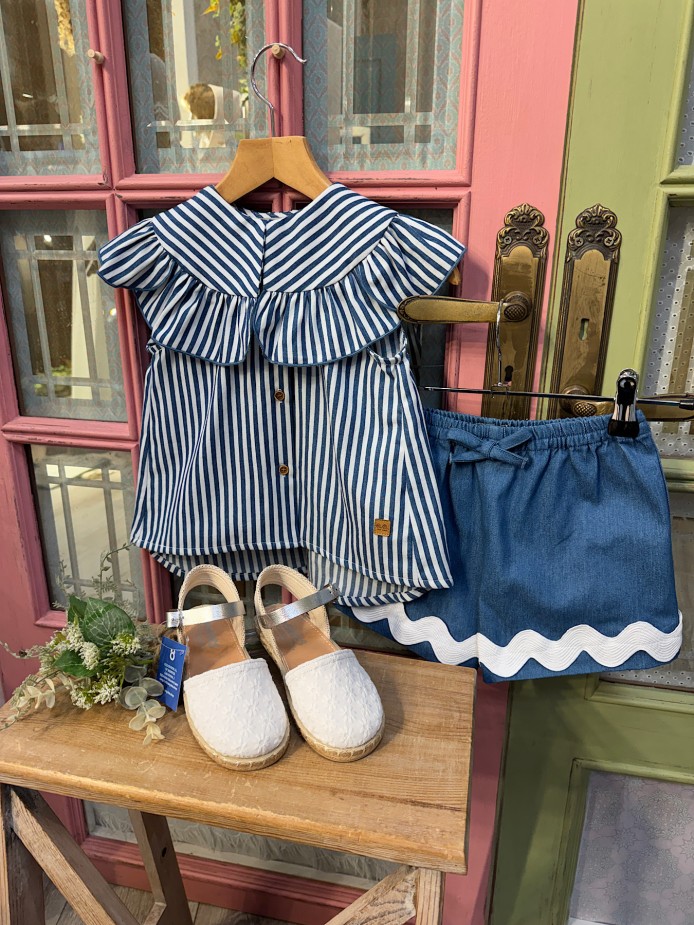 CAMISA Y SHORT RAYAS MARINERAS JOSÉ VARÓN