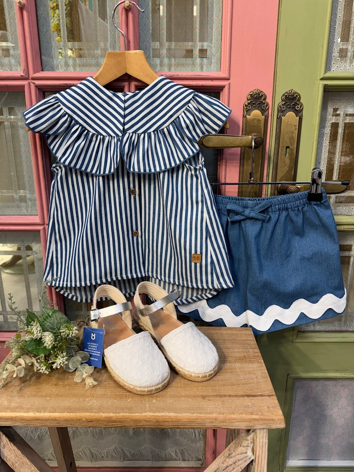 CAMISA Y SHORT RAYAS MARINERAS JOSÉ VARÓN