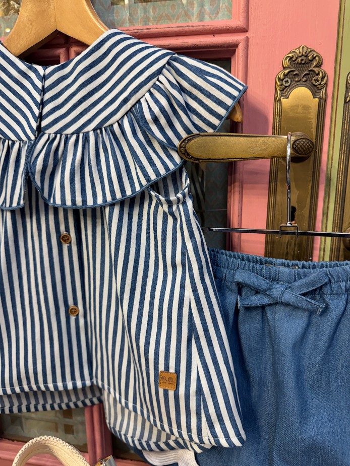 CAMISA Y SHORT RAYAS MARINERAS JOSÉ VARÓN