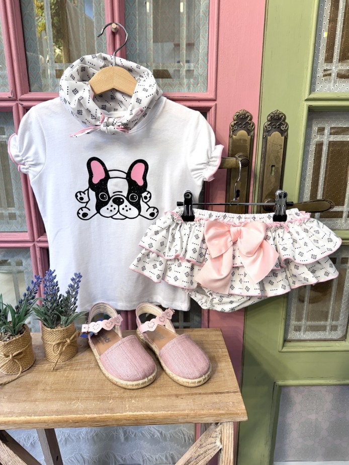 CAMISETA CON PAÑOLETA Y RANA ONIX LOLITTOS