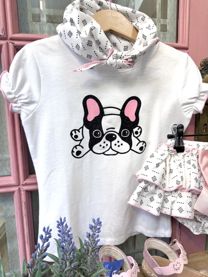 CAMISETA CON PAÑOLETA Y RANA ONIX LOLITTOS