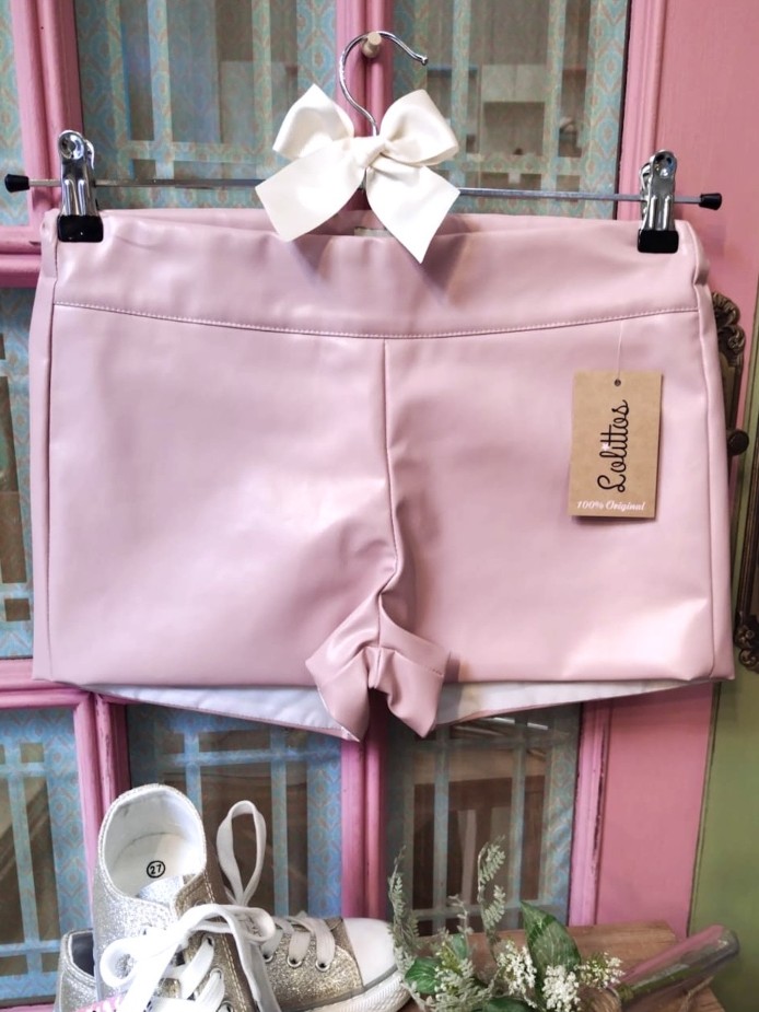 SHORT POLIPIEL ROSA BORREGUITO