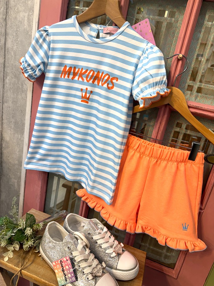 CAMISETA Y SHORT MIKONOS EVA CASTRO