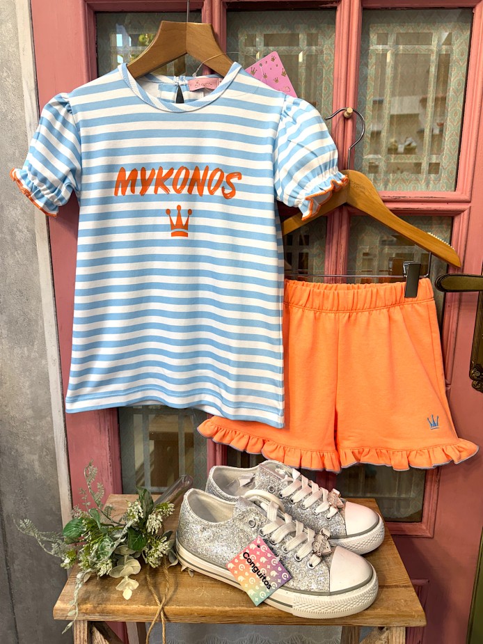 CAMISETA Y SHORT MIKONOS EVA CASTRO